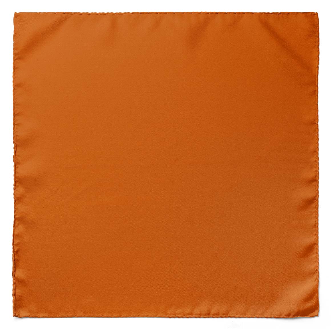 The Solid Orange Silk Pocket Square — men's silk pocket square, view 3