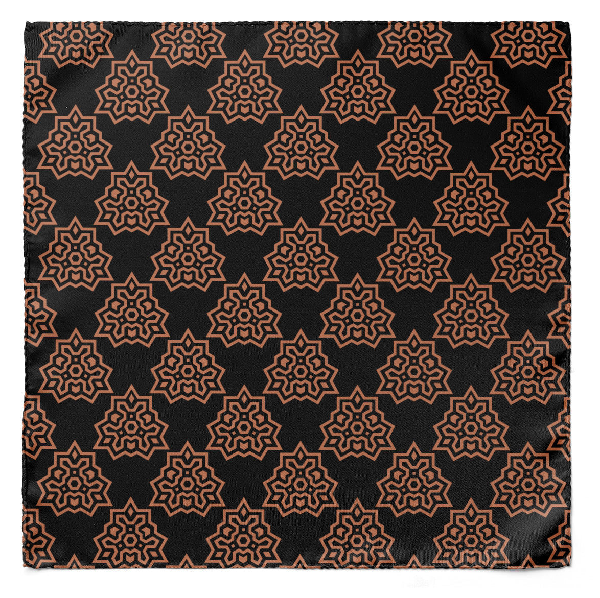 Brown Indigo Silk Pocket Square — men's silk pocket square, view 3