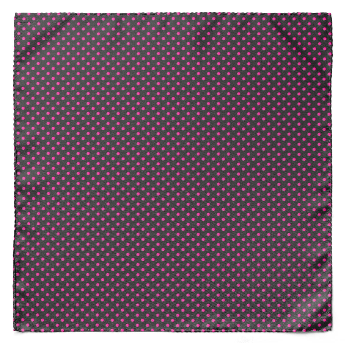Black With Pink Polka Silk Cravat — men's silk cravat, view 4