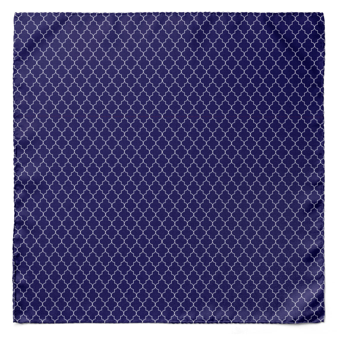 Blue White Tartan Silk Cravat — men's silk cravat, view 4