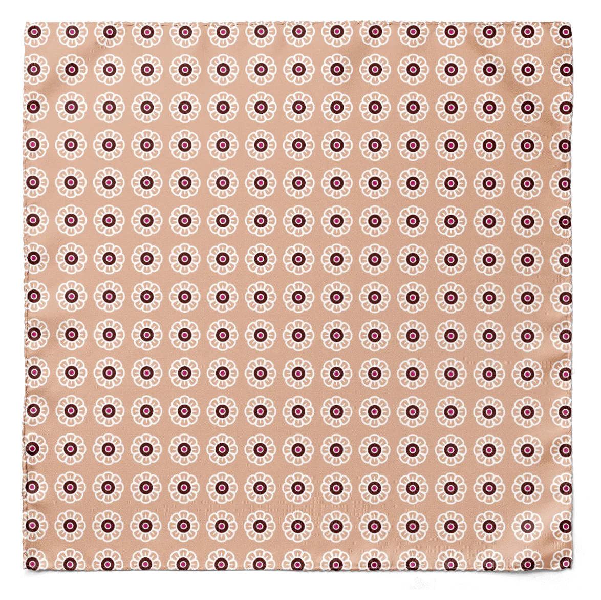 W21- Daisy Silk Scarf & Pocket Square Set — men's silk scarf, view 4