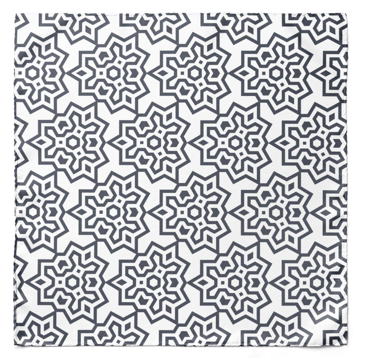 Floral Indigo Silk Scarf & Pocket Square Set — men's silk scarf, view 4