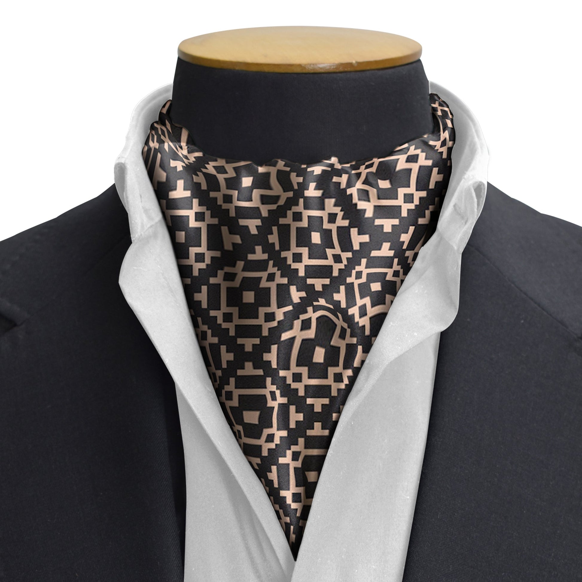 Jacquard Silk Cravat — men's silk cravat, view 3