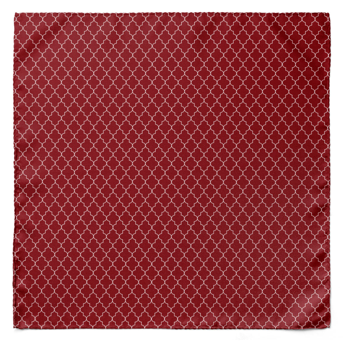 Maroon White Tartan Silk Cravat — men's silk cravat, view 4