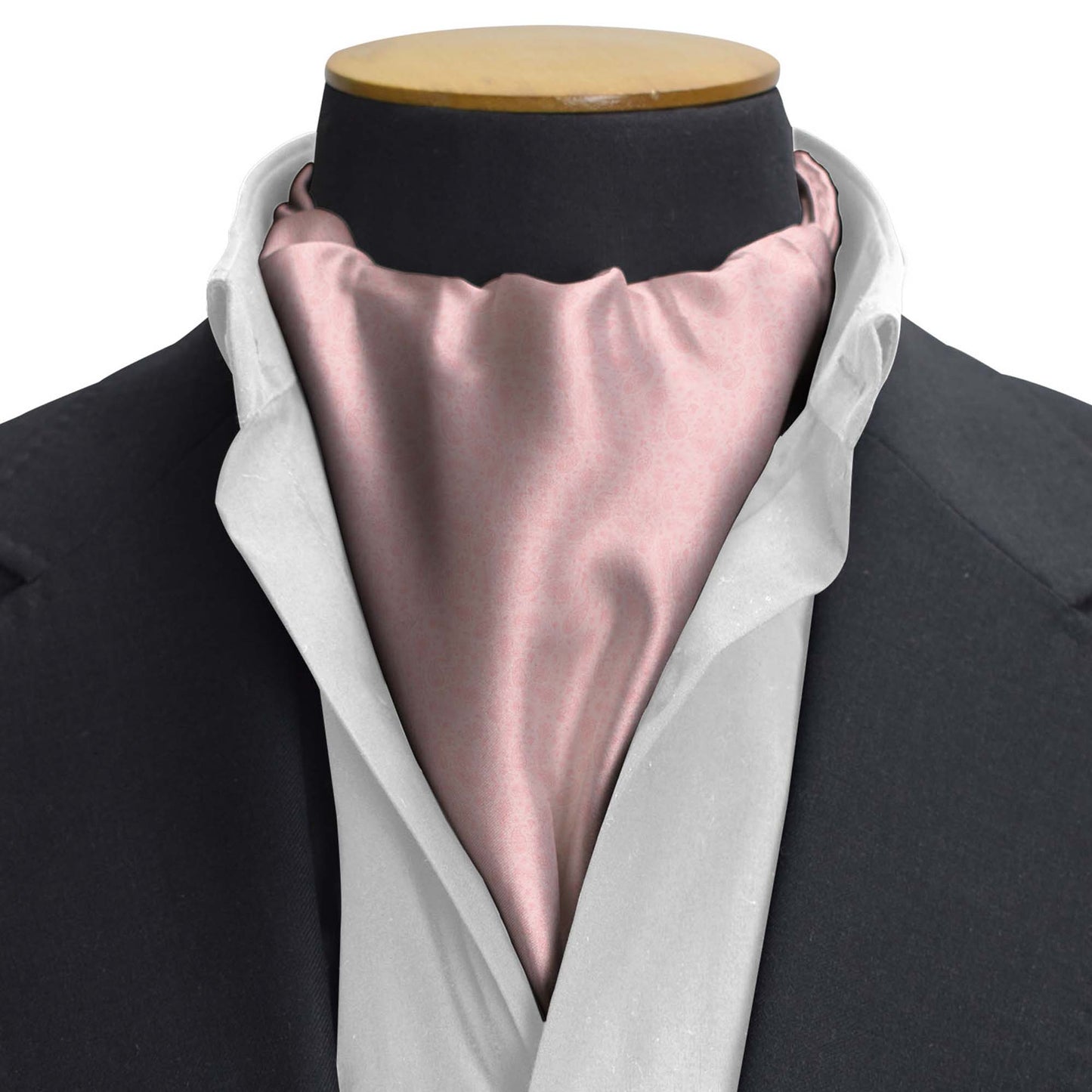 The Festive Pink Silk Cravat — men's silk cravat, view 3