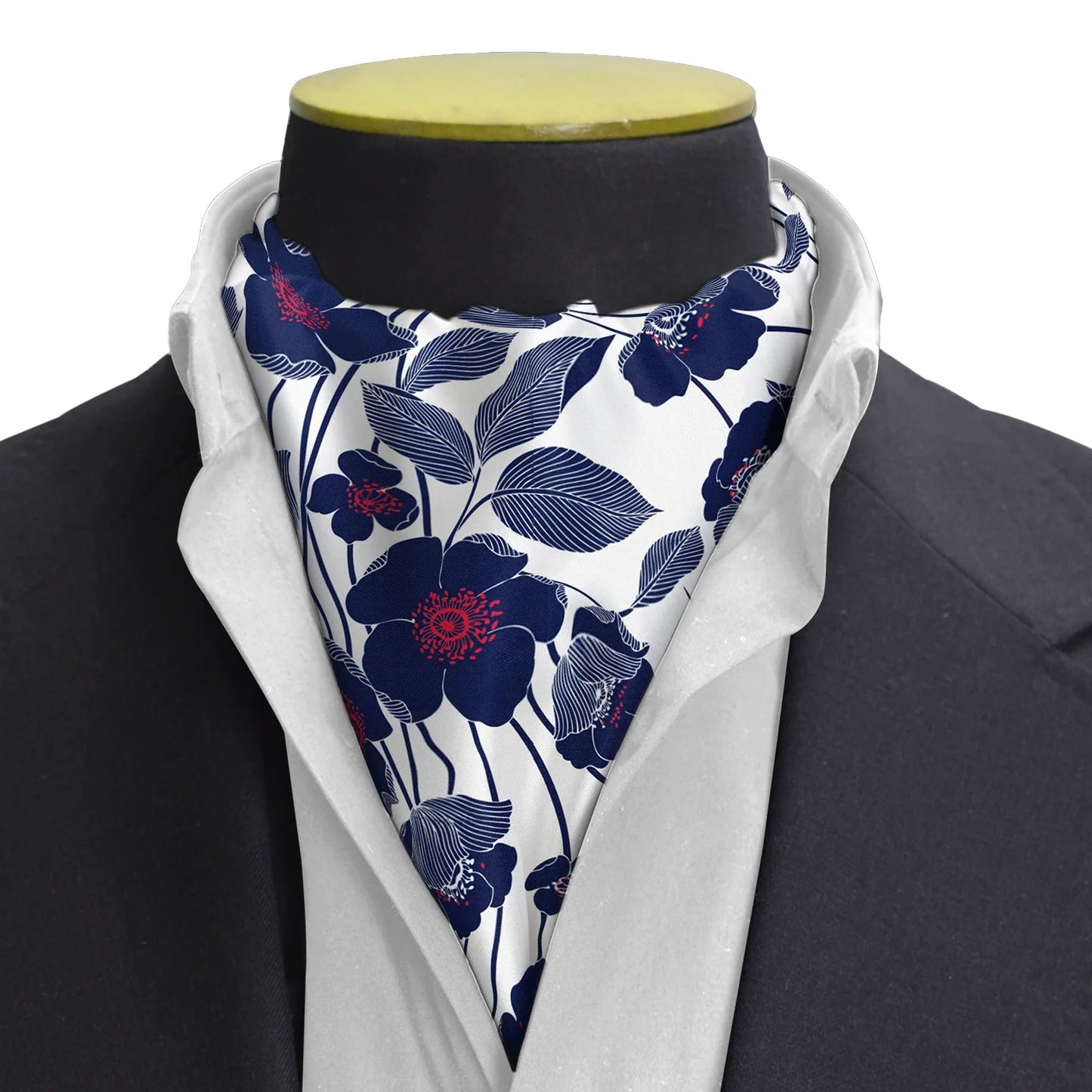 W21-Brf1 Silk Cravat — men's silk cravat, view 3