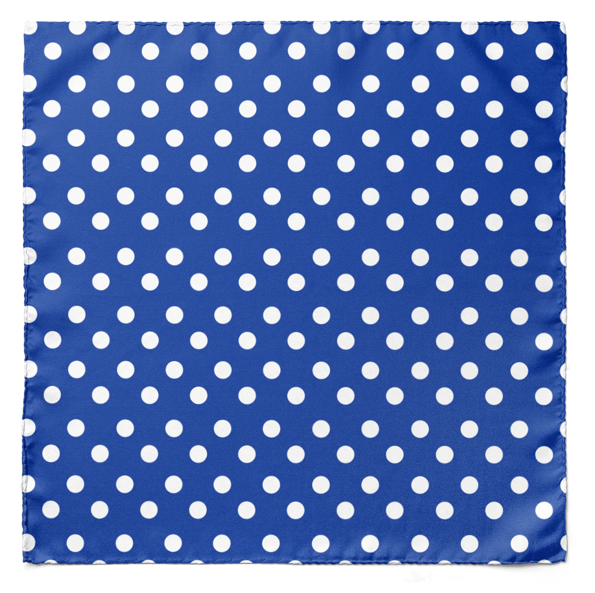 Blue With White Polka Cravat — men's silk cravat, view 4
