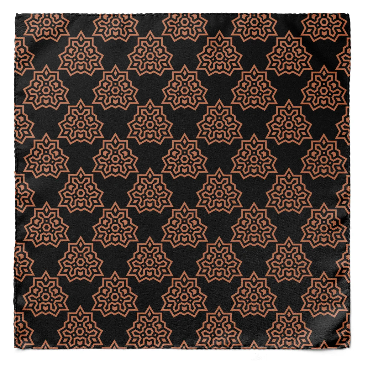 Brown Indigo Silk Scarf & Pocket Square Set — men's silk scarf, view 4