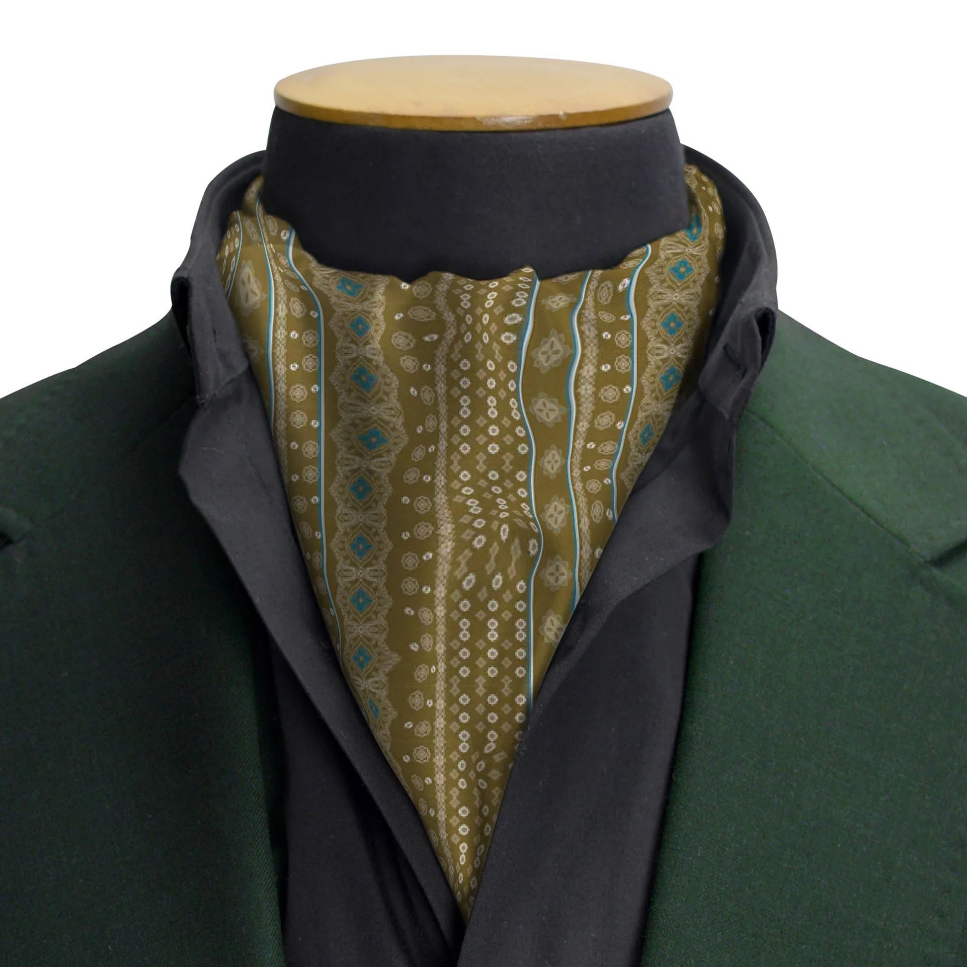 Persian Caramel Silk Cravat — men's silk cravat, view 3