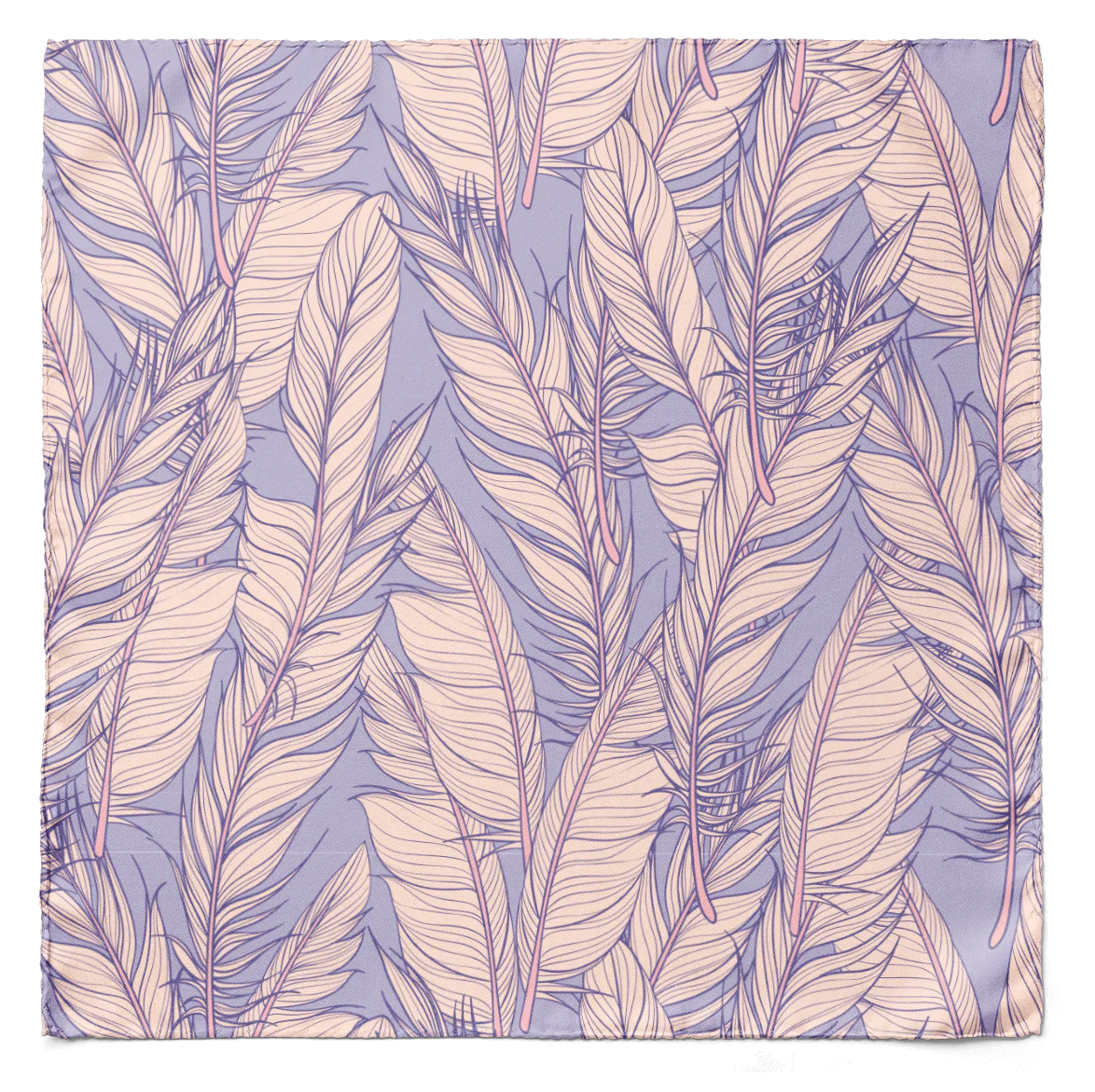 W21- Flamingo Silk Cravat — men's silk cravat, view 4