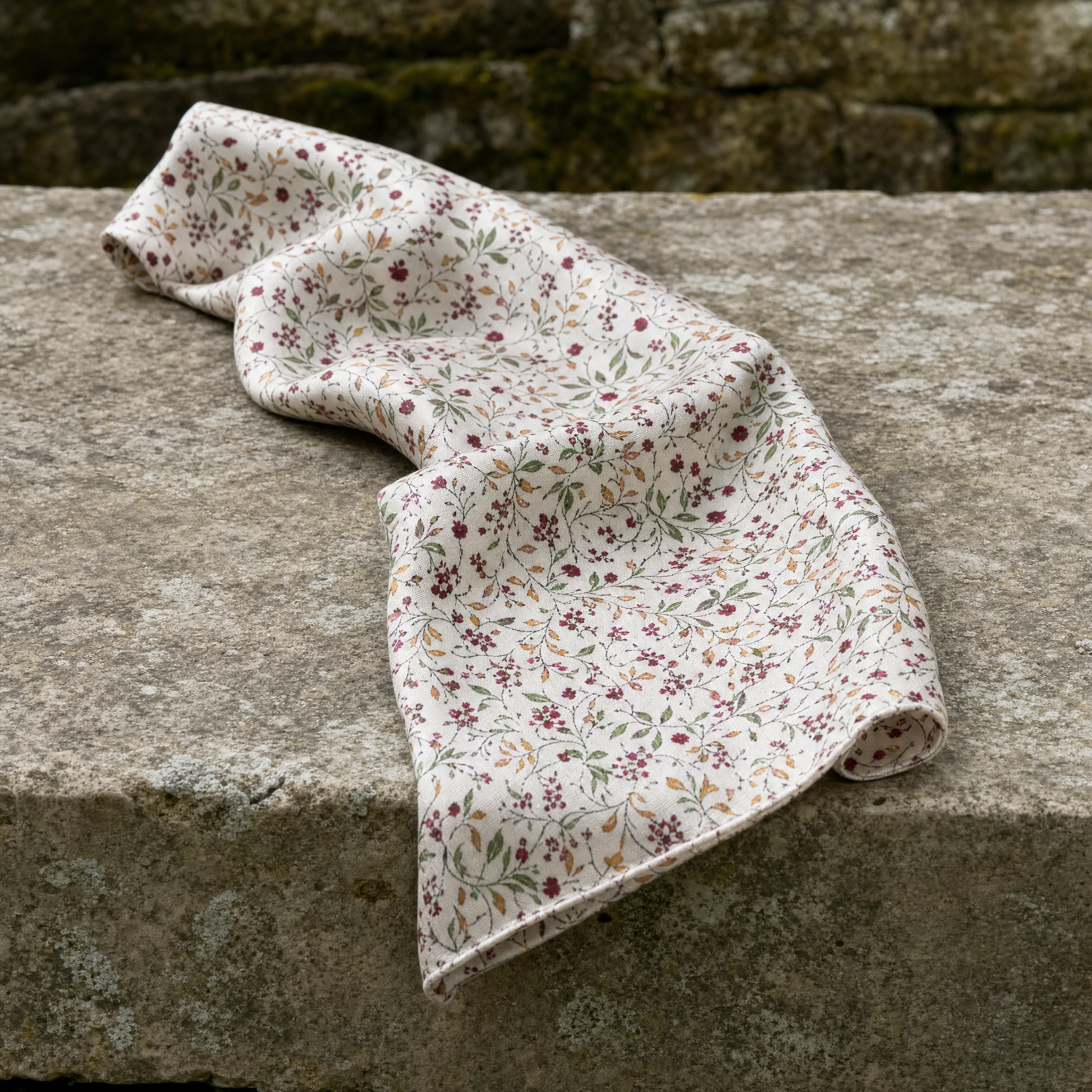 Spring Soul Silk Cravat (Special Edition) — 100% silk cravat, draped detail
