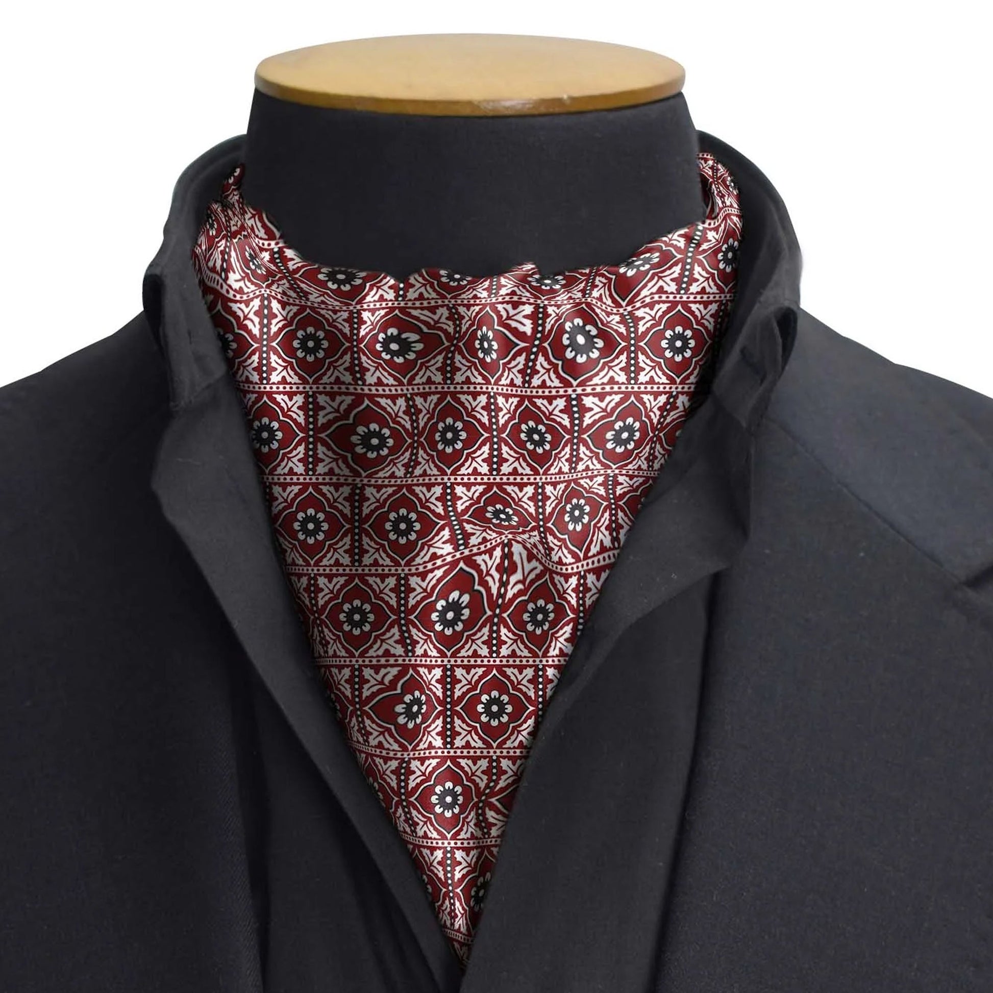 Traditional Ajrak Silk Cravat — men's silk cravat, view 3